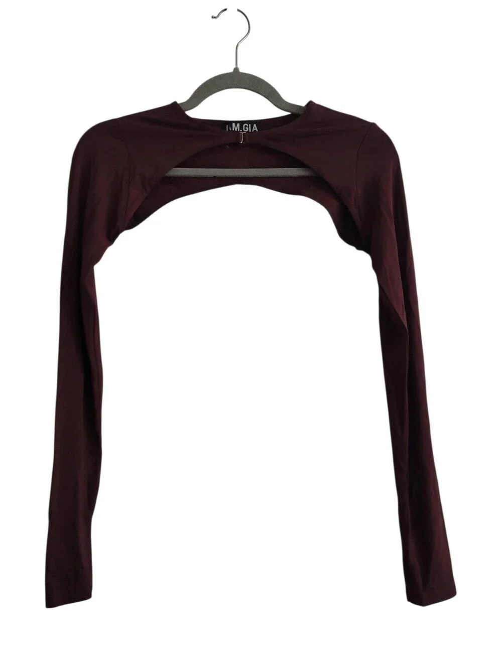 I.AM.GIA Chocolate Brown Shrug Shoulder Cover Y2K Rave Party Festival Jacket